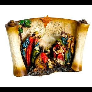 Joy To the World Christmas Jesus Nativity Scene